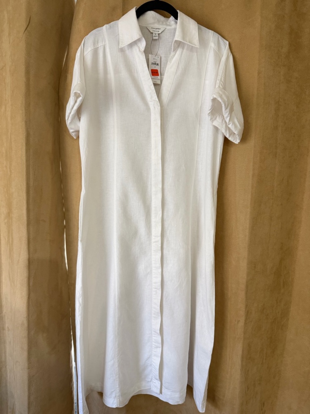 Banana republic linen blend button up dress